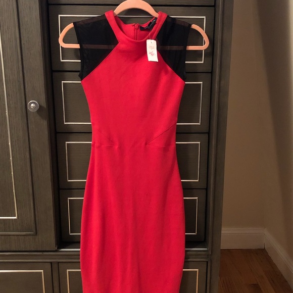 French Connection Dresses & Skirts - Red and Black French Connection Mini Dress